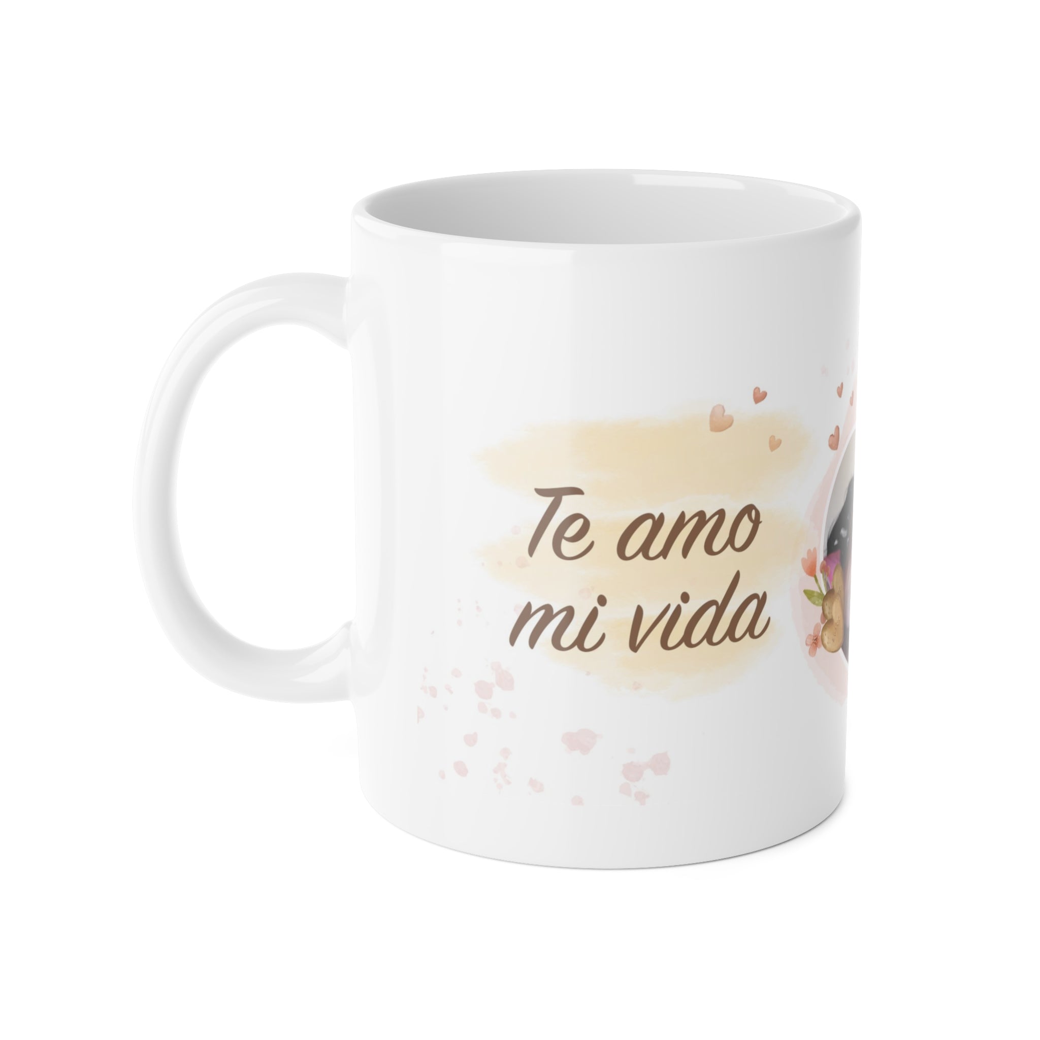 Te Amo Mi Vida Photo Mug — Personalized Romantic Ceramic Coffee Cup