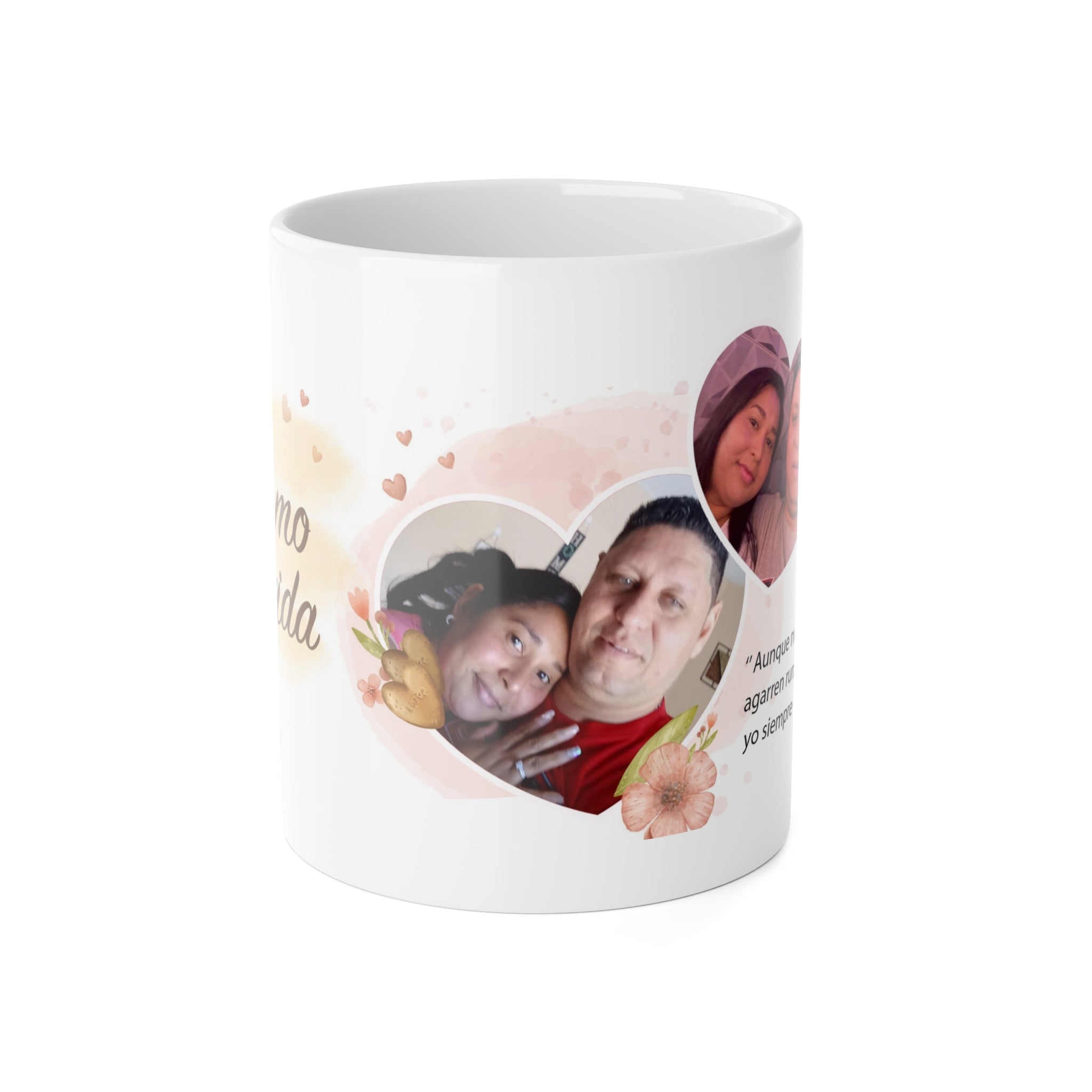 Te Amo Mi Vida Photo Mug — Personalized Romantic Ceramic Coffee Cup